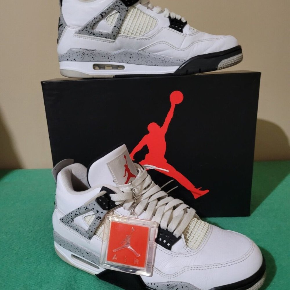Nike Air Jordan 4 Retro White Cement Shoes (2016) - Size 10 - PLEASE READ!